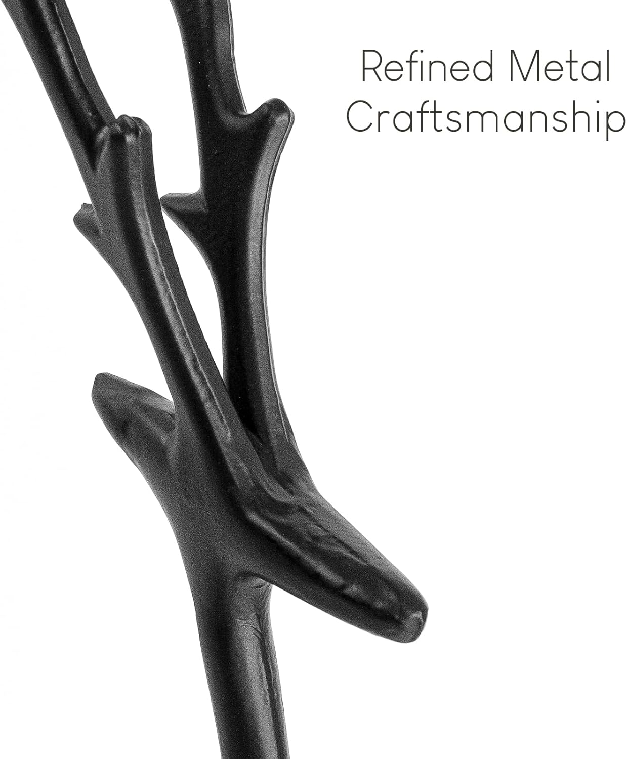 Christmas Decorations - Set of 2 Black Reindeer Statues - Modern Aluminum Alloy Xmas Figurines - Elegant Indoor Holiday Decor - Table Centerpieces - Ideal for Mantel Living Room Bedroom Office